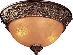 Minka Belcaro Walnut Champagne Glass Flush Mount