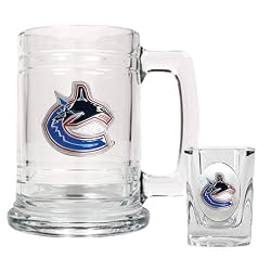 Vancouver Canucks NHL Boilermaker Set - Primary Logo by Great American Products