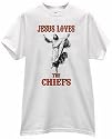 JESUS CHRIST LOVES HEARTS THE CHIEFS FOOTBALL PRIDE FAN USA SPORT T SHIRT jersey