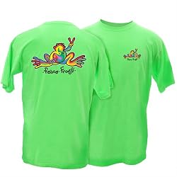 Peace Frogs Adult Retro Frog Short Sleeve T-Shirt