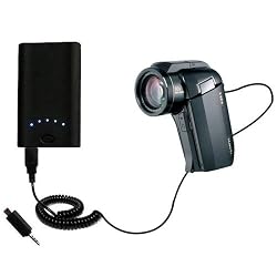 High Capacity Rechargeable External Battery Pocket Charger for the Sanyo Camcorder VPC-HD1010 VPC-HD1000 - uses Gomadic TipExchange Technology