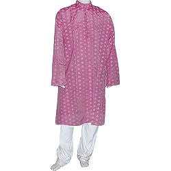 Mens Wedding Dress Silk and Cotton Blend Kurta Pajama
