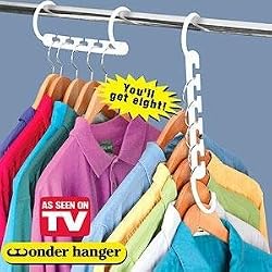Hampton 744003 "Wonder Hanger" Closet Space Saver Hanger (8 per Pack)