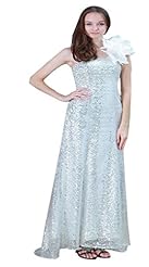 Sheath Ankle Length One Shoulder Sleeveless Asymmetric Sequined Evening Dress/Prom Dress/Party Dress 