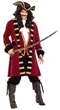 Burgundy Super Deluxe Pirate Captain Costume