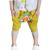CM-CG Little Boys' Shark Elestic Waist Five Pants Shorts Haren Trousers 4-5Y