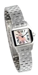 Cartier Women's W25075Z5 Santos Demoiselle Pink Mother of Pearl Watch