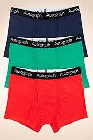 3 Pack Older Boys Autograph Cotton Rich Plain Trunks