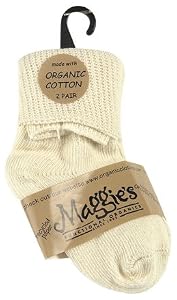 Maggie's Organics Socks Infant Anklet, Natural 2-Pairs (Pack of 3)