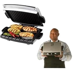 George Foreman GRP99 Next Generation Grill with Removable Plates, Silver Metallic Finish