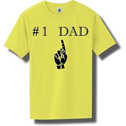Father's Day "#1 Dad" Short Sleeve Bright Neon T-Shirt - Available in 5 bright colors
