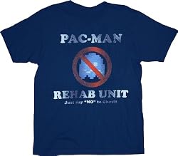Pac-Man Rehab Unit Say No To Ghosts Navy T-shirt Tee