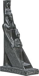 Isis Protecting Osiris Egyptian Statue, Black Finish