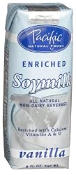 Pacific Natural Foods Enriched Soymilk Non-Dairy Beverage, Vanilla, 8-Ounce Aseptic Packages (Pack of 24)