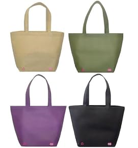 Reusable Shoulder Tote Bag 4 Color Combo Pack