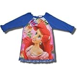 Disney Princess Ariel The Little Mermaid and butterfly long sleeve nightgown for toddler girls
