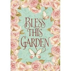 Bless This Garden Large Flag