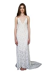 Satin Halter Spaghetti Strap Lace Wedding Party Dress 