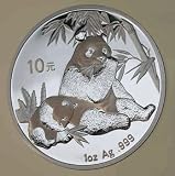 Chinese Panda 2007 Silver-dollar-sized Silver Coin One Ounce and Big 1 1/4 Inch Each - One Panda Silver Coin for Investment or Gifts