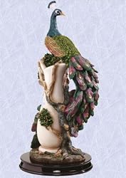 La Anina replica peacock statue home garden sculpture (Digital Angel Decor)