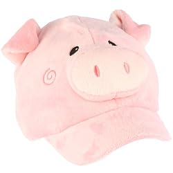 Winter Faux Fur Pig Animal Fuzzy Plush Cadet Cap Hat