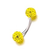 Pugster Belly Ring Swarovski Crystal Belly Navel Ring November Birthstone