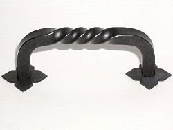 Top Knobs- Normandy Collection M710 D Handle w/backplates in Patine Black