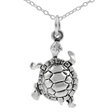 Sterling Silver Turtle Necklace
