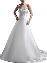 Strapless Satin Sequined Crystals Crystal  Dress