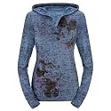 Disney Fitted Hooded Long Sleeve Burnout Minnie and Mickey Mouse Tee