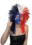Sports Wig- Red, White and Blue - Adult Std.