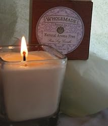 Natural Fragrance Free Pure Soy Candle, 7 oz Glass
