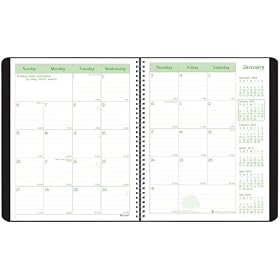 Brownline 2010 EcoLogix Monthly Planner, 14 Months, Twin-Wire, Black, 11 x 8.5 Inches (CB435W.BLK) Brownline 2010 EcoLogix Monthly Planner, 14 Months, Twin-Wire, Black, 11 x 8.5 Inches (CB435W.BLK)