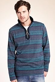 North Coast Funnel Neck Block Striped Top