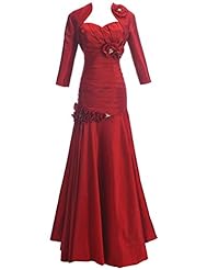 Taffeta Pleated Mermaid  Dress