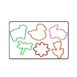 Glow in Dark Zany Bandz Spring Rubberbands Shapes