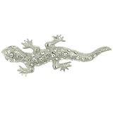 Pugster Silver Gecko Brooches And Pins