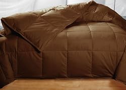 Chocolate Colored Feather Down Comforter - Queen Size