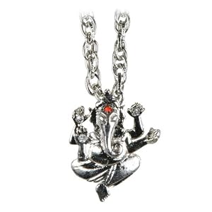 White Metal Ganesh Pendant
