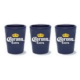 Set of 3 Corona Extra Beer Ceramic Shot Glass Shooters - 2 fl. Ounces