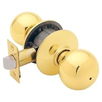 Schlage F40VORB605 Orbit Privacy Knob, Bright Brass