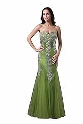 Floor Length Sweetheart Beaded Satin Prom Dress 