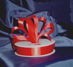 Ribbon - Satin Ribbon- 7/8" Double Face 50 Yards (150 FT) - Red - Sewing - Craft - Wedding Favors