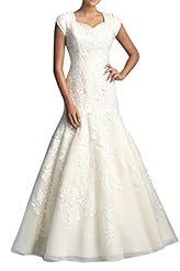 Mermaid Lace Square Neck Cap Sleeves  Dress