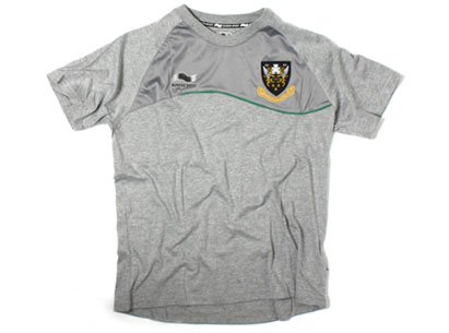 Northampton Saints Players Technical Training T-Shirt Grey - size L Northampton Saints Players Technical Training T-Shirt Grey - size L