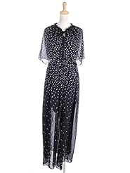 Fall Feathers General Print Elasticized   Waistline Sleeveless  Dress