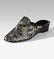 Classic Collection Paisley Embroidered Wedge Mule Slippers