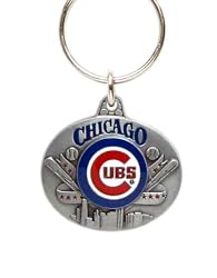 Pewter MLB Team Design Key Ring - Chicago Cubs