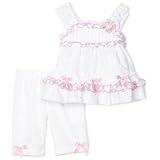 Rare Editions Baby Eyelit Ruffle Capri Set
