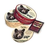 Black Bear Stone Coaster Set by American Expedition